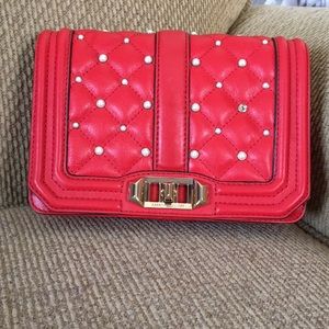 Red Rebecca Minkoff quilted crossbody bag